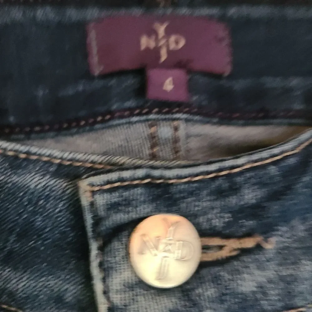 NYDJ leanne boyfriend denim jeans medium wash women's size 4